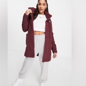 Columbia Panorama Sherpa Long Jacket Teddy Plus Size 1X Brown Tan Winter outdoor